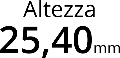 Altezza 25,40mm